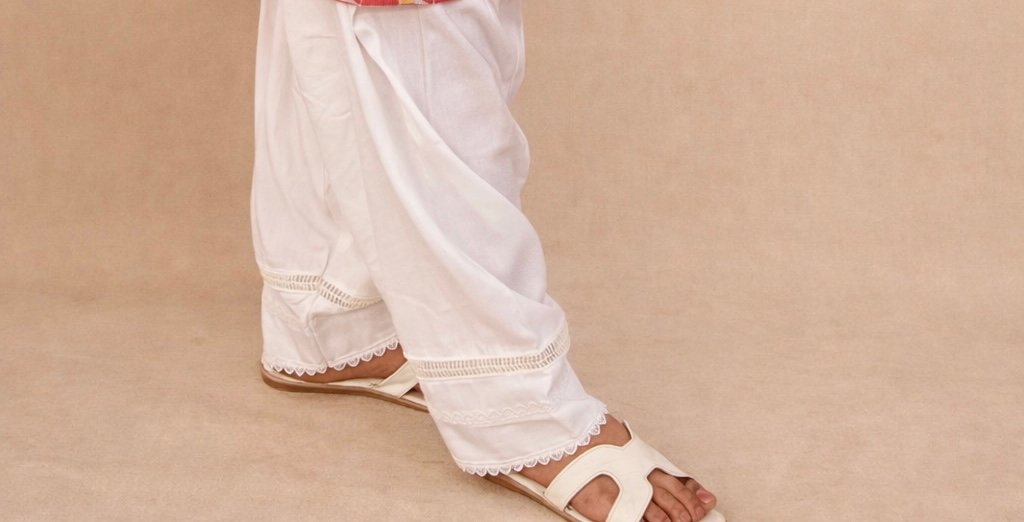 Farshi Salwar - White